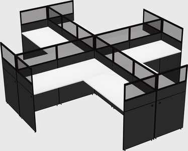 Shared L-shaped Cubicles
