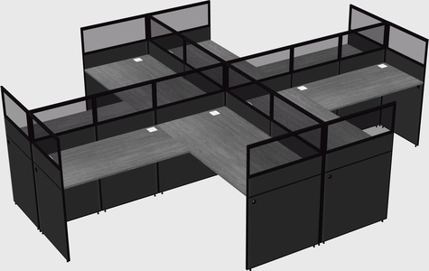 Shared l-shaped cubicles