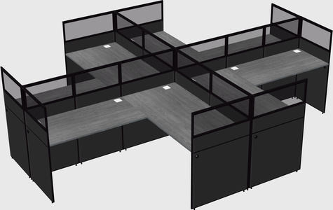 Shared l-shaped cubicles