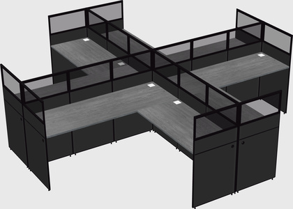 Shared l-shaped cubicles
