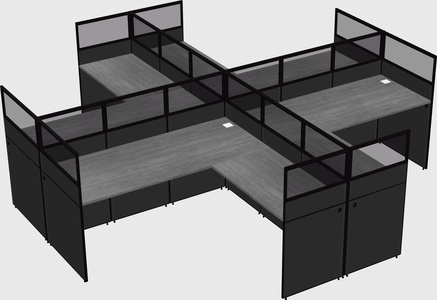 Shared l-shaped cubicles