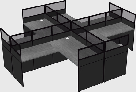 Shared l-shaped cubicles