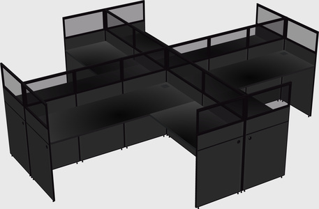 Shared L-shaped Cubicles