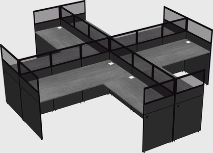 Shared l-shaped cubicles