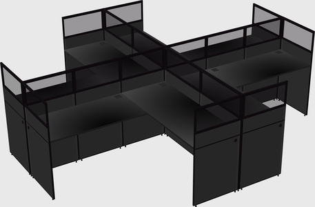 Shared l-shaped cubicles