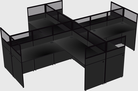 Shared l-shaped cubicles