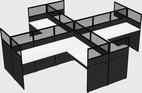 Shared L-shaped Cubicles