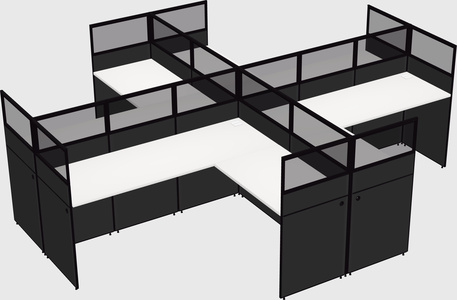 Shared l-shaped cubicles