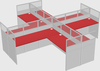 Shared L-shaped Cubicles
