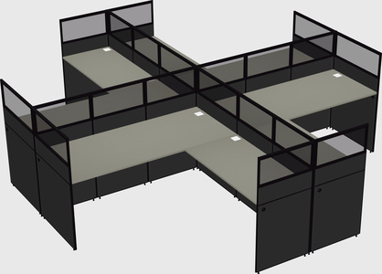 Shared l-shaped cubicles