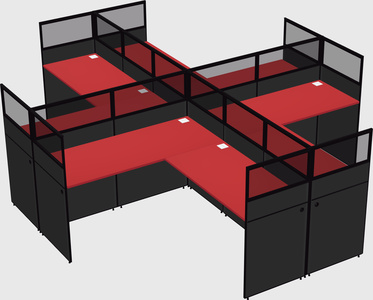 Shared L-shaped Cubicles