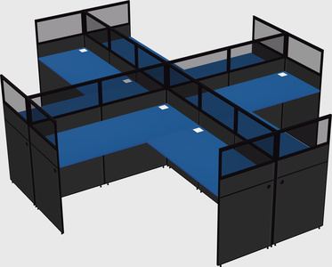 Shared L-shaped Cubicles