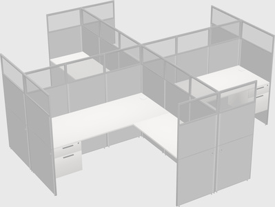 Shared l-shaped cubicles