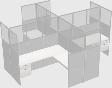 Shared l-shaped cubicles