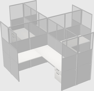 Shared l-shaped cubicles