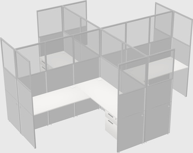 Shared l-shaped cubicles