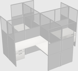 Shared L-shaped Cubicles