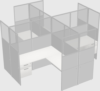 Shared l-shaped cubicles