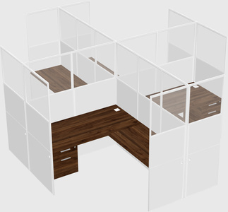 Shared l-shaped cubicles
