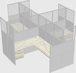 Shared l-shaped cubicles