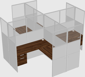 Shared l-shaped cubicles