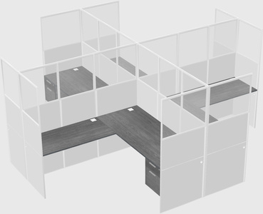 Shared l-shaped cubicles
