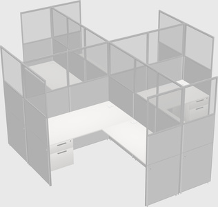 Shared l-shaped cubicles