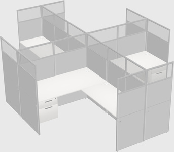 Shared l-shaped cubicles