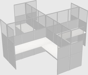 Shared l-shaped cubicles