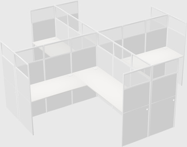 Shared l-shaped cubicles