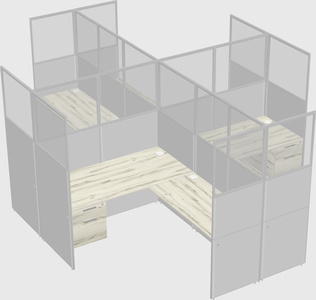 Shared l-shaped cubicles