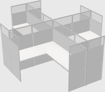 Shared l-shaped cubicles