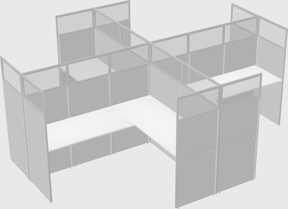 Shared l-shaped cubicles