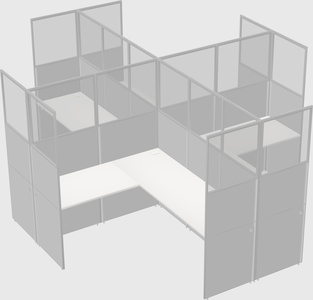 Shared l-shaped cubicles