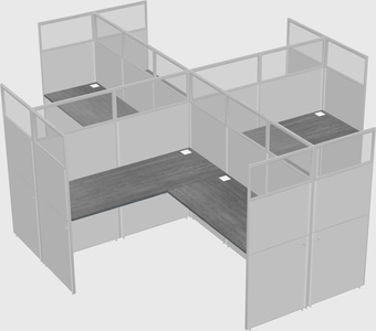 Shared l-shaped cubicles