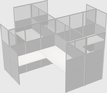 Shared l-shaped cubicles