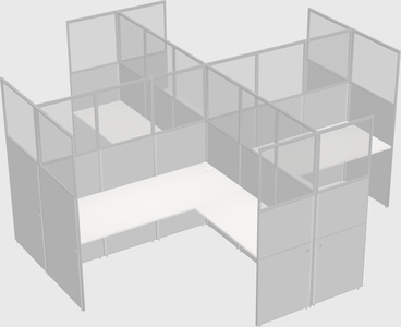 Shared l-shaped cubicles