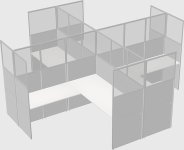Shared l-shaped cubicles