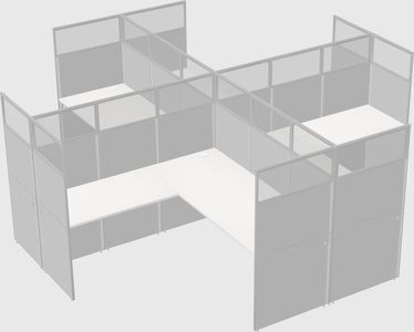 Shared l-shaped cubicles