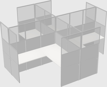 Shared l-shaped cubicles