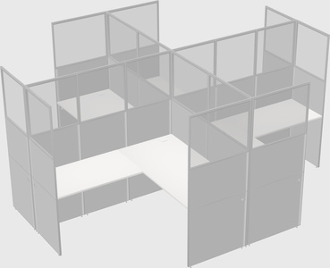 Shared l-shaped cubicles