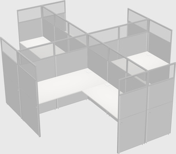 Shared l-shaped cubicles