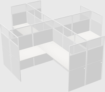 Shared l-shaped cubicles