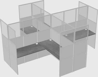 Shared l-shaped cubicles
