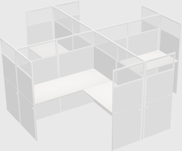 Shared L-shaped Cubicles