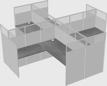 Shared l-shaped cubicles