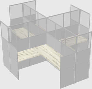 Shared l-shaped cubicles