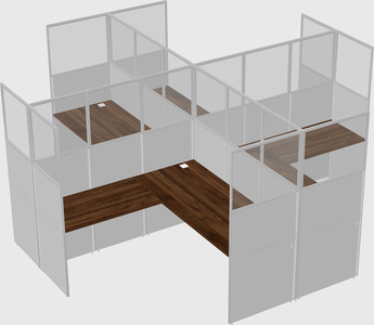 Shared l-shaped cubicles