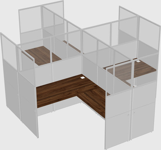 Shared l-shaped cubicles