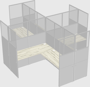 Shared l-shaped cubicles